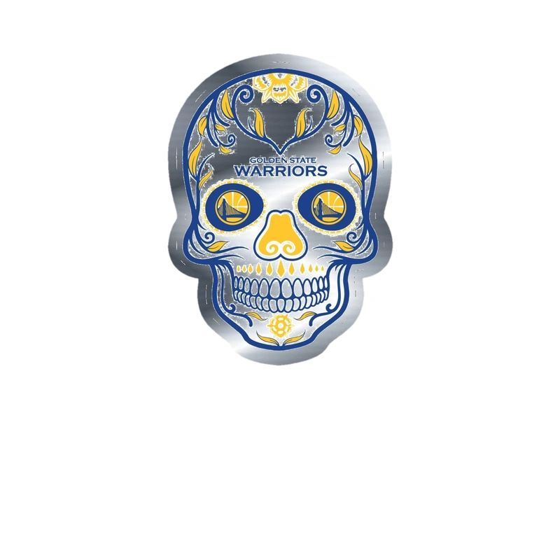 Golden State Warriors - Image 3 - Silver Chrome Vinyl Sticker - Custom Size