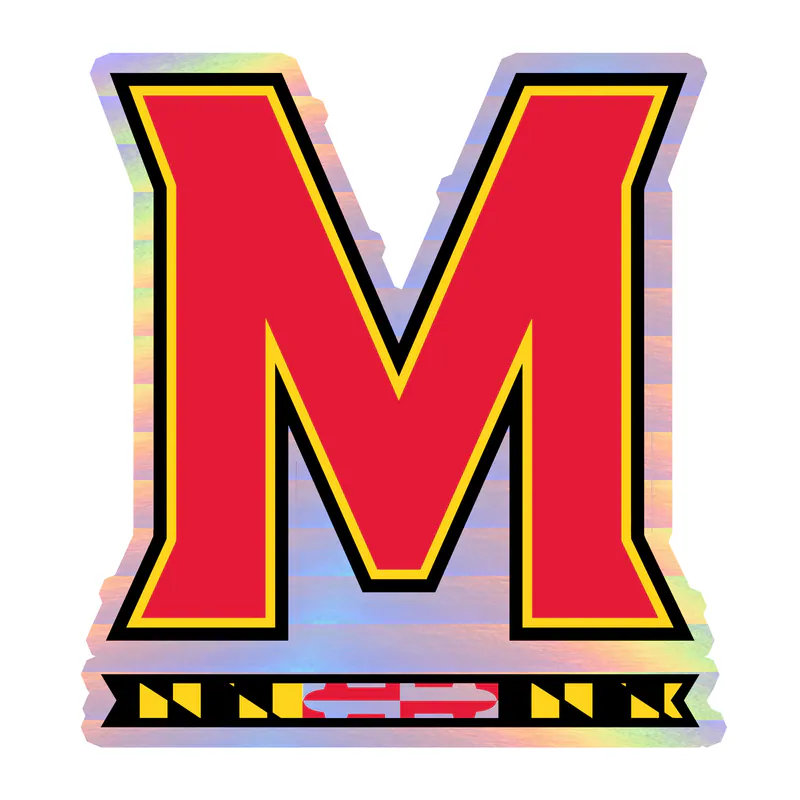 Maryland Terrapins - M - Holographic Vinyl Decal - Custom Size