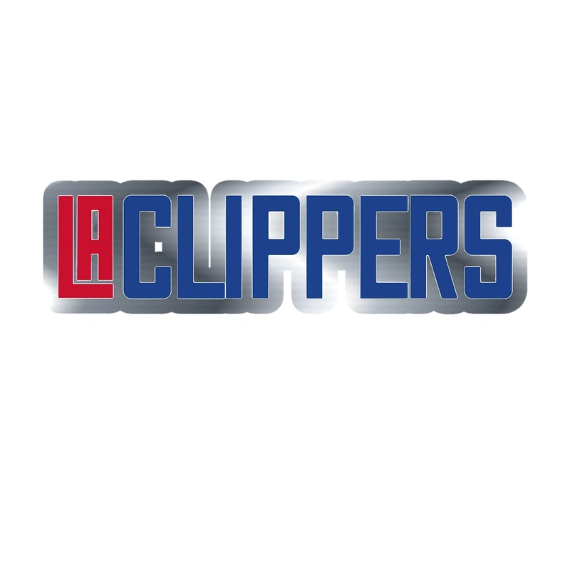 Los Angeles Clippers - Image 10 - Silver Chrome Vinyl Sticker - Custom Size