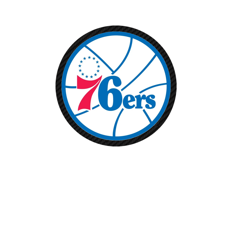 Philadelphia 76ers - Image 3 - Carbon Fiber Vinyl Sticker - Custom Size