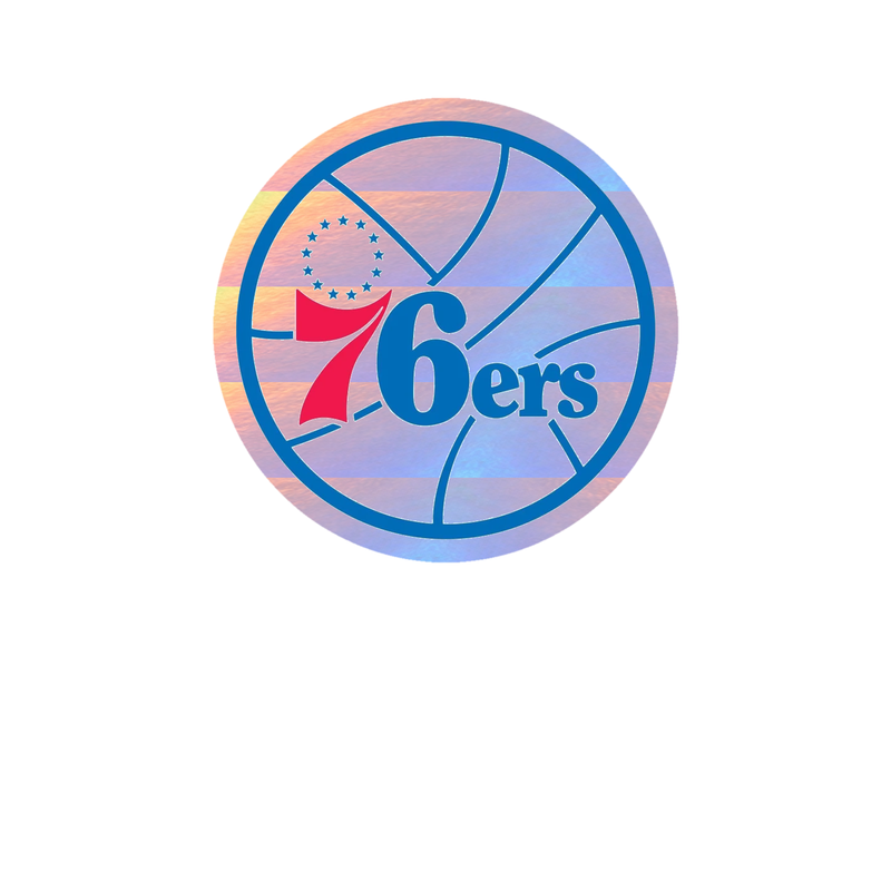 Philadelphia 76ers - Image 3 - Holographic Vinyl Sticker - Custom Size