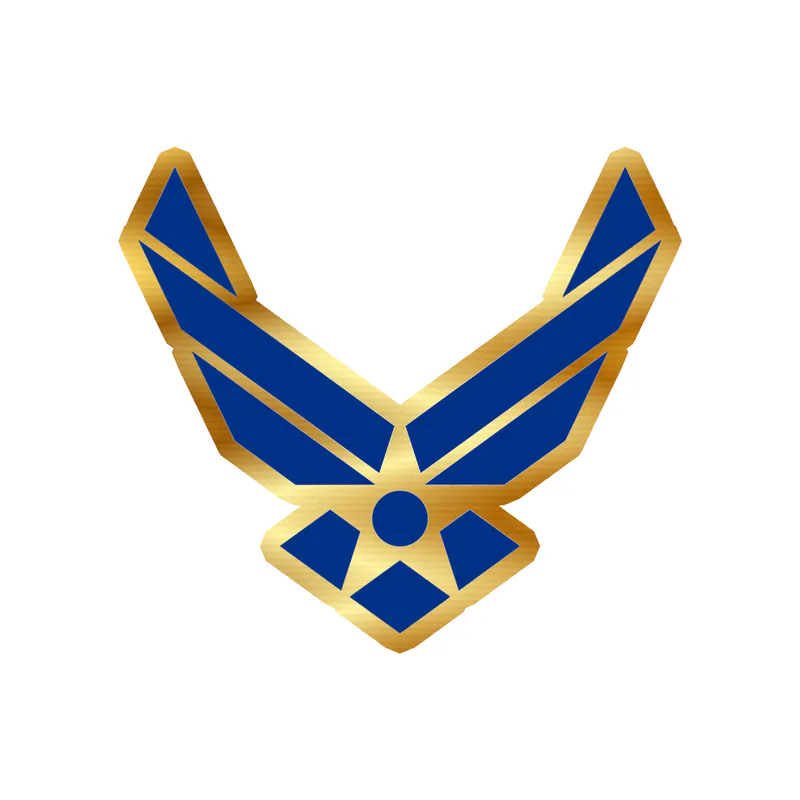 Air Force Gold Chrome Vinyl Decal