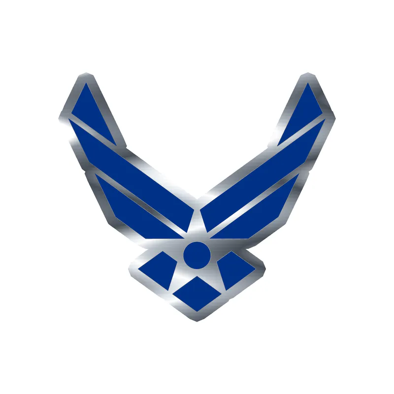 Air Force Silver Chrome Vinyl Decal