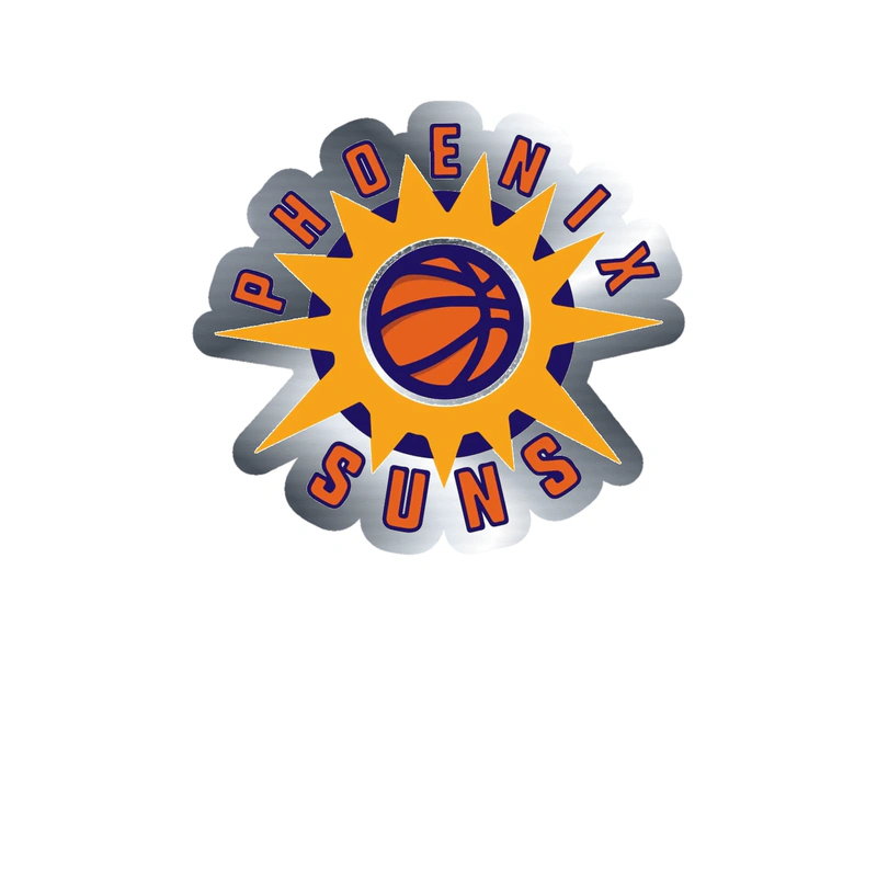 Phoenix Suns - Image 8 - Silver Chrome Vinyl Sticker - Custom Size