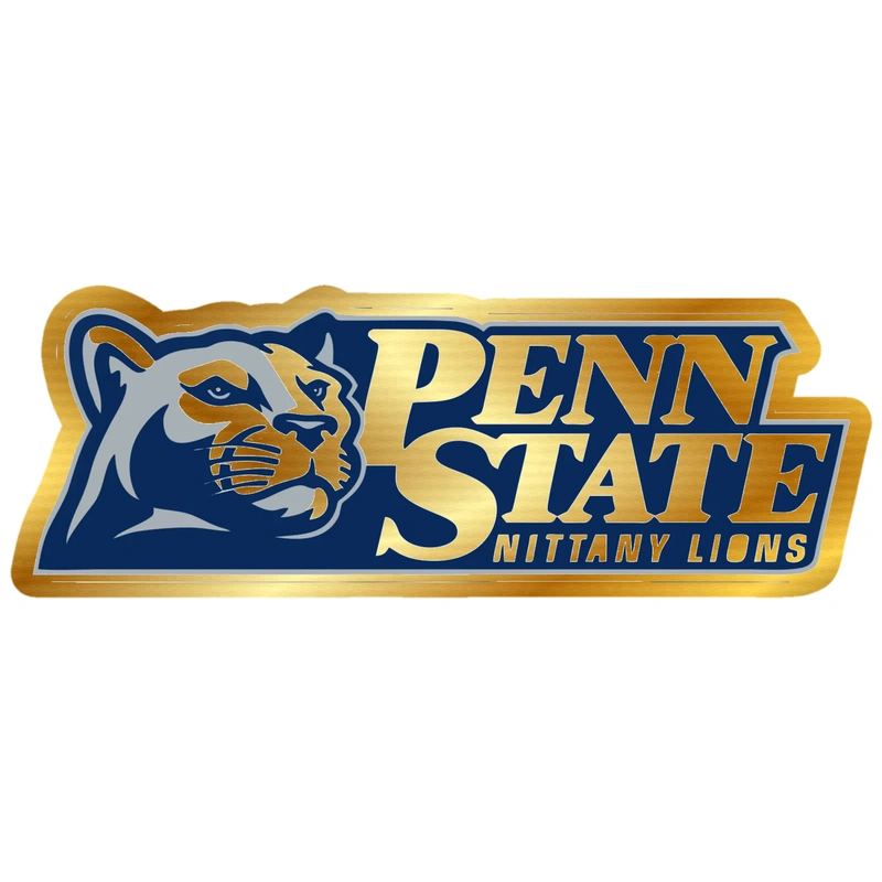 Penn State - Image 1 - Gold Chrome Vinyl Decal - Custom Size