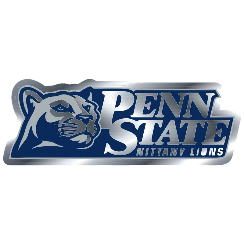 Penn State - Image 1 - Silver Chrome Vinyl Decal - Custom Size