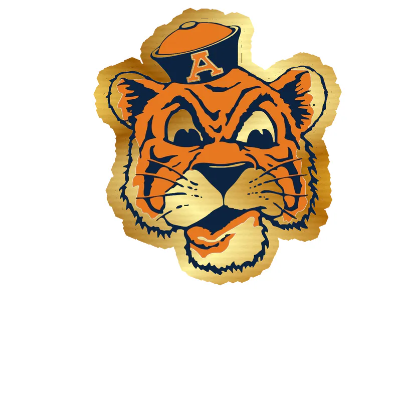 Auburn Tigers - Image 7 - Gold Chrome Vinyl Decal - Custom Size