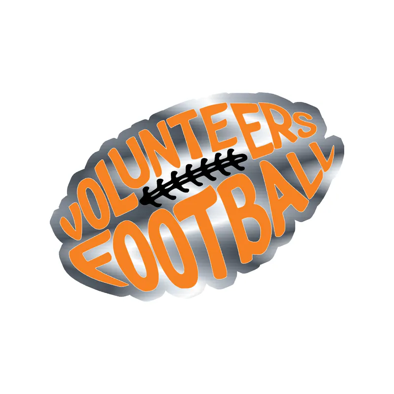 Tennessee Volunteers - Image 10 - Silver Chrome Vinyl Decal - Custom Size