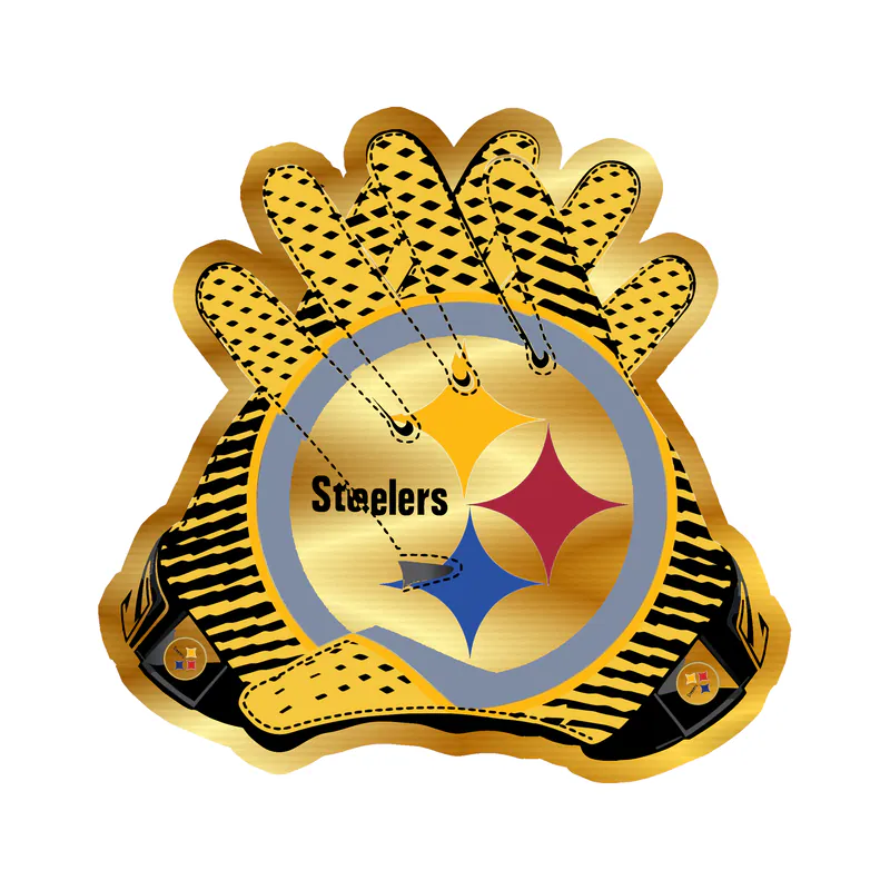 Pittsburgh Steelers - Image 1 - Gold Chrome Vinyl Sticker - Custom Size