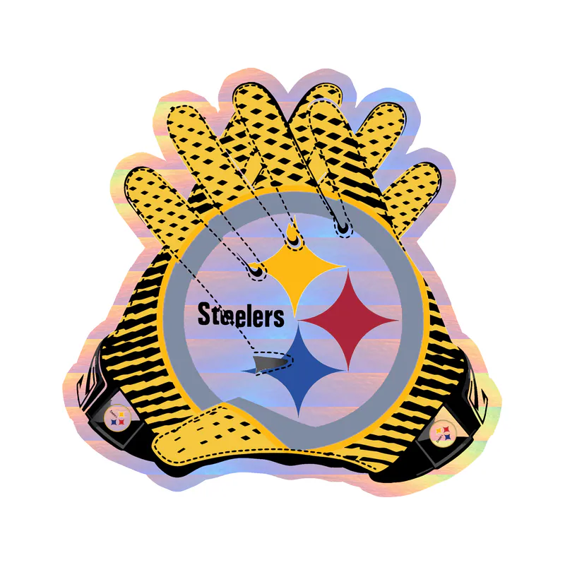 Pittsburgh Steelers - Image 1 - Holographic Vinyl Sticker - Custom Size
