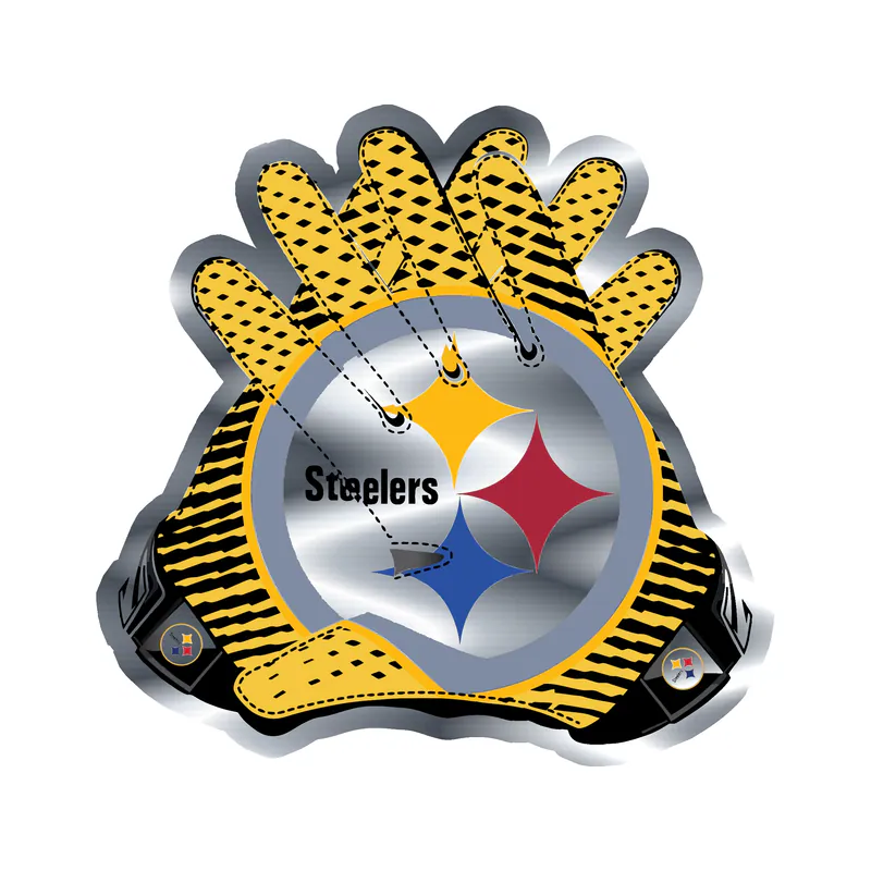 Pittsburgh Steelers - Image 1 - Silver Chrome Vinyl Sticker - Custom Size