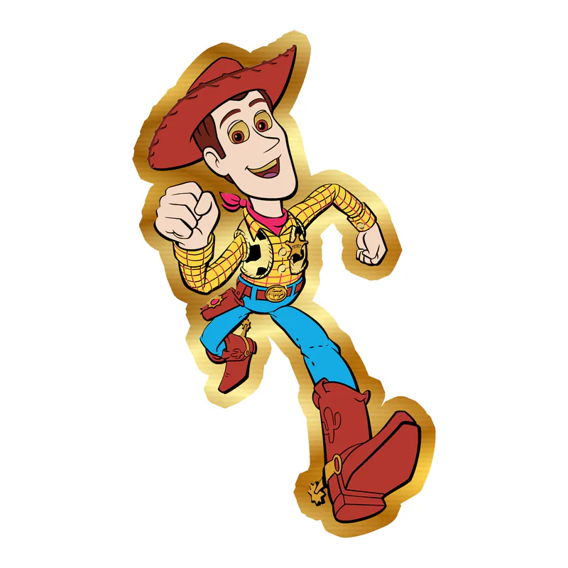 Toy Story Woody Gold Chrome Vinyl Sticker - Custom Size