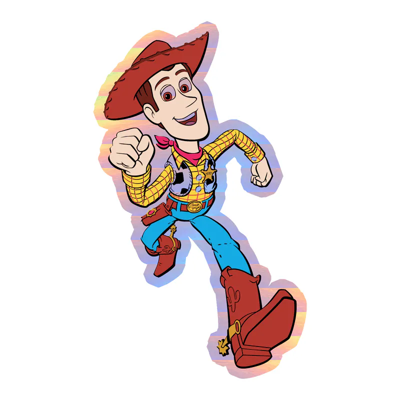 Toy Story Woody Holographic Vinyl Sticker - Custom Size