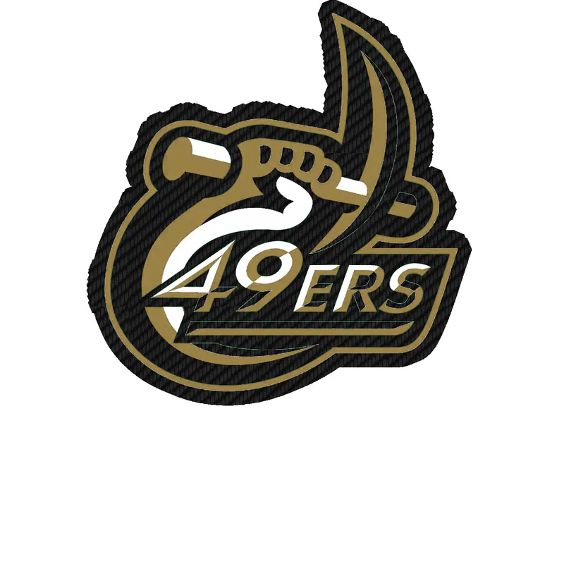 Charlotte 49ers Carbon Fiber Vinyl Decal - Custom Size