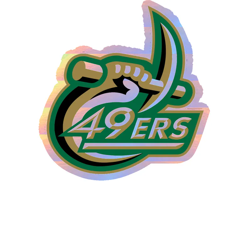 Charlotte 49ers Holographic Vinyl Decal - Custom Size