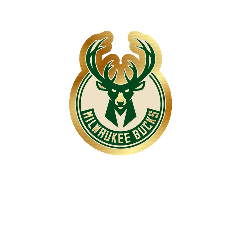 Milwaukee Bucks - Image 6 - Gold Chrome Vinyl Sticker - Custom Size