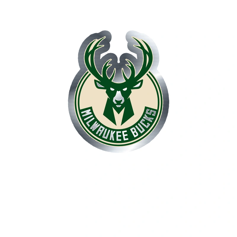 Milwaukee Bucks - Image 6 - Silver Chrome Vinyl Sticker - Custom Size