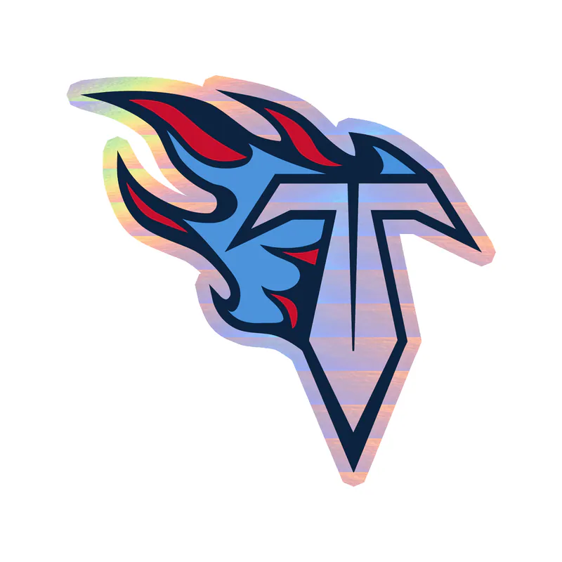 Tennessee Titans - White Sword - Holographic Vinyl Sticker - Custom Size
