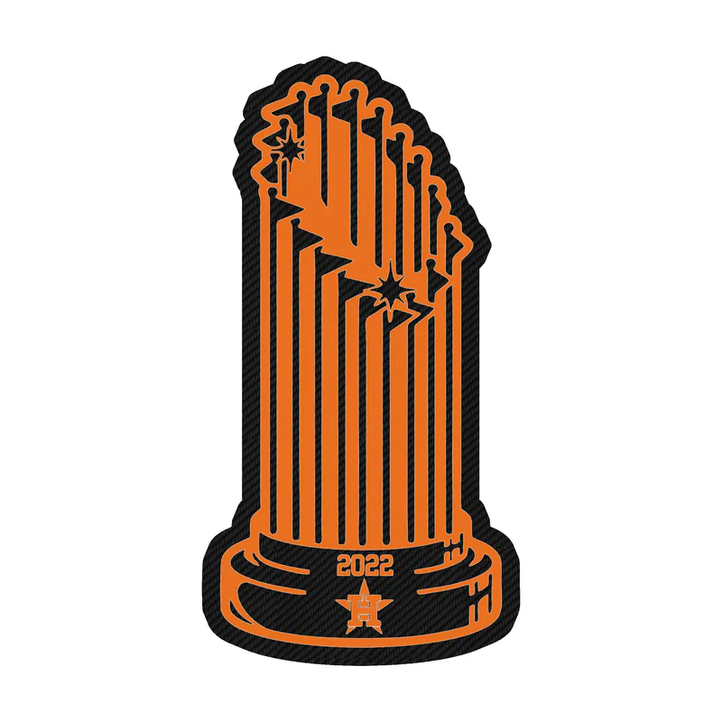 Houston Astros - World Series Champions - Image 3 - Carbon Fiber Vinyl Sticker - Custom Size