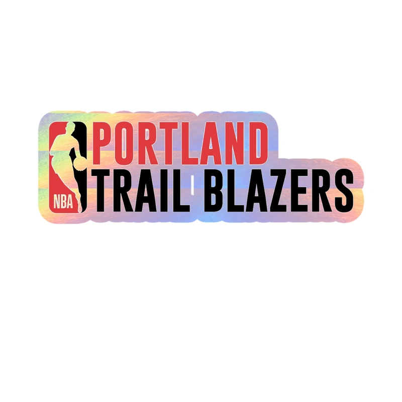 Portland Trail Blazers - Image 3 - Holographic Vinyl Sticker - Custom Size