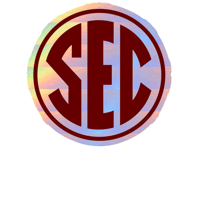 Mississippi State Bulldogs- SEC color matched - Holographic Vinyl Decal - Custom Size