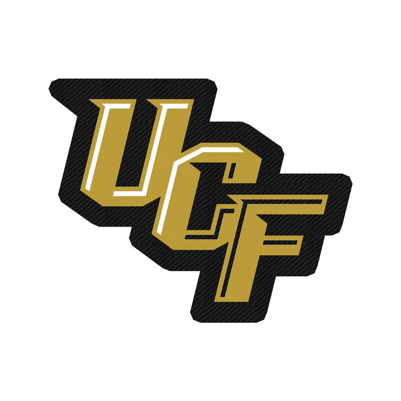 UCF University of Central Florida Knights - Image 1 - Carbon Fiber Vinyl Decal - Custom Size
