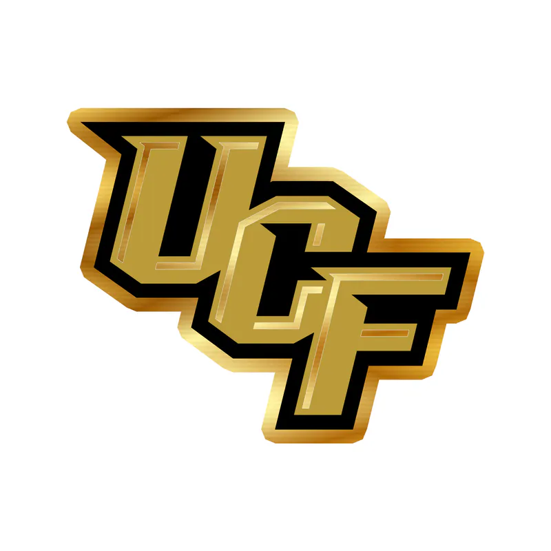 UCF University of Central Florida Knights - Image 1 - Gold Chrome Vinyl Decal - Custom Size