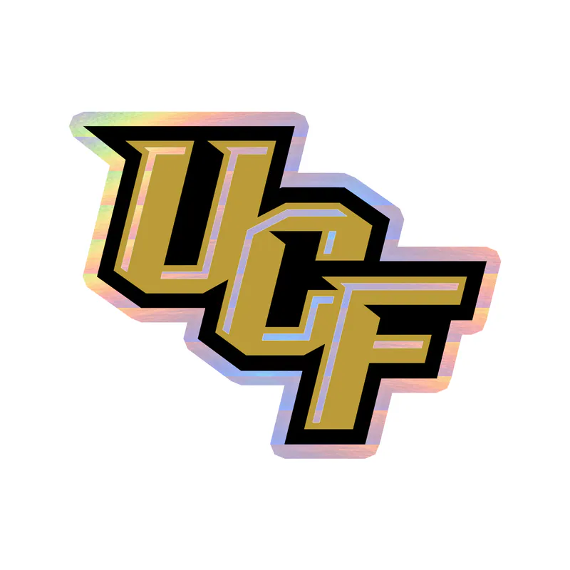 UCF University of Central Florida Knights - Image 1 - Holographic Vinyl Decal - Custom Size