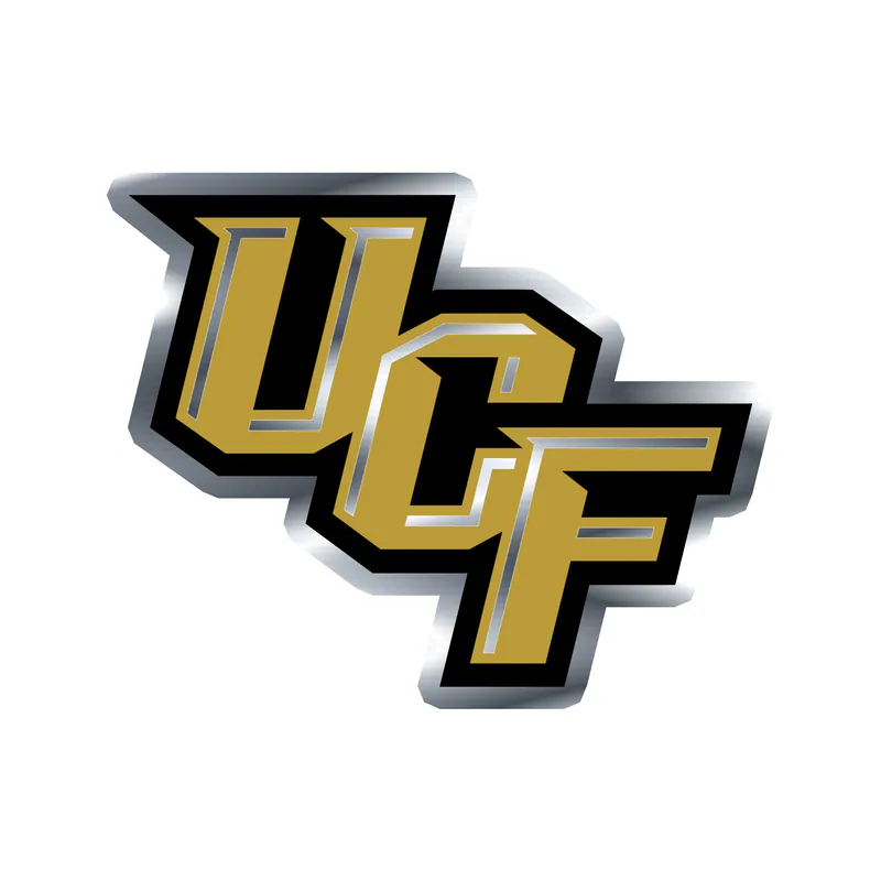 UCF University of Central Florida Knights - Image 1 - Silver Chrome Vinyl Decal - Custom Size