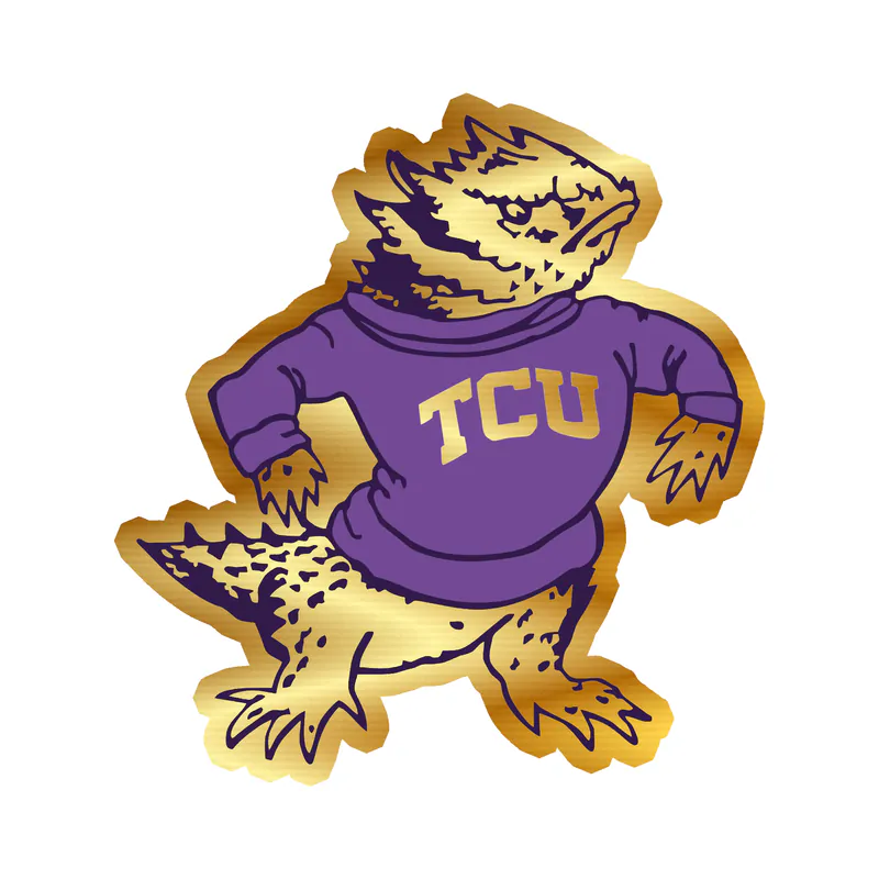 TCU Horned Frogs - Image 5 - Gold Chrome Vinyl Decal - Custom Size