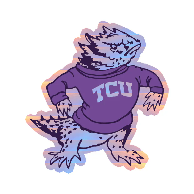 TCU Horned Frogs - Image 5 - Holographic Vinyl Decal - Custom Size
