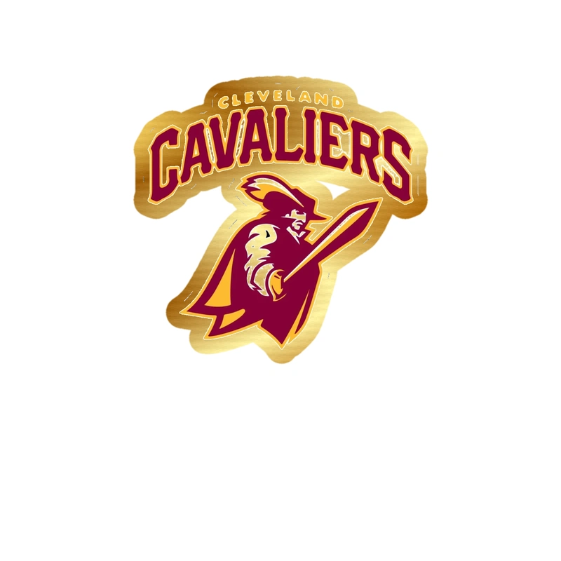 Cleveland Cavaliers - Image 3 - Gold Chrome Vinyl Sticker - Custom Size