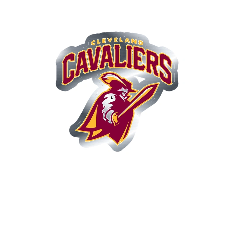 Cleveland Cavaliers - Image 3 - Silver Chrome Vinyl Sticker - Custom Size
