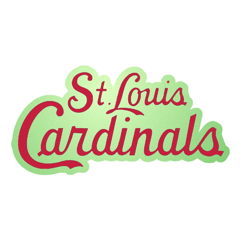 St. Louis Cardinals - Name Cursive - Glow in the Dark Vinyl Sticker - Custom Size