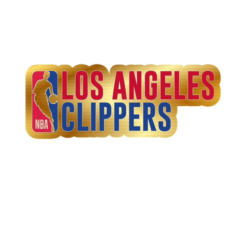 Los Angeles Clippers - Image 9 - Gold Chrome Vinyl Sticker - Custom Size