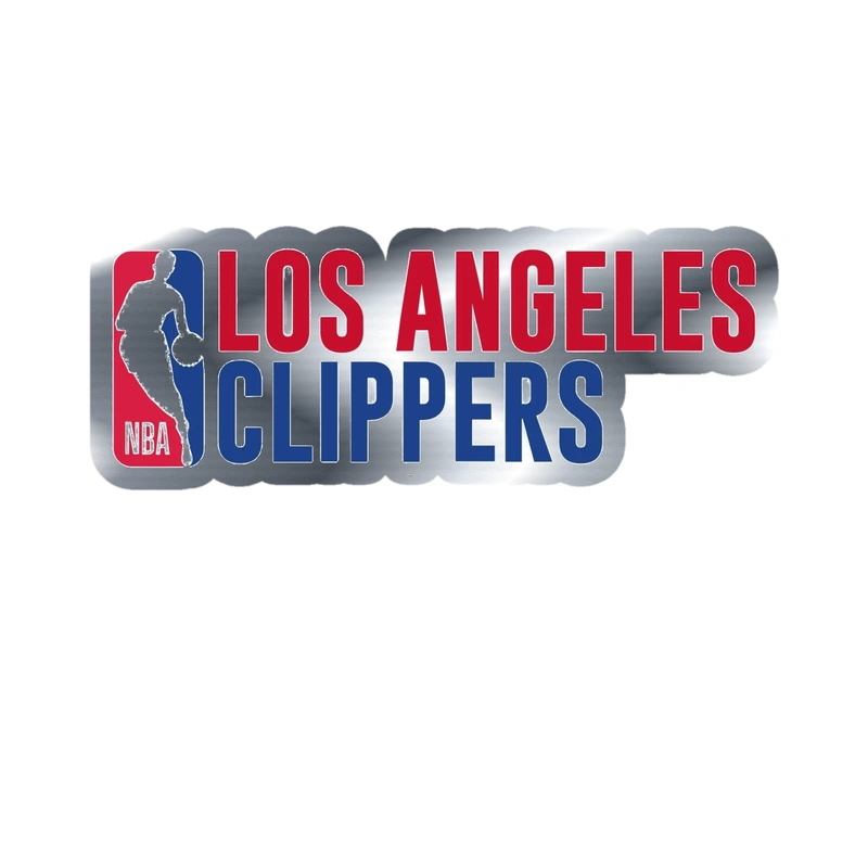 Los Angeles Clippers - Image 9 - Silver Chrome Vinyl Sticker - Custom Size
