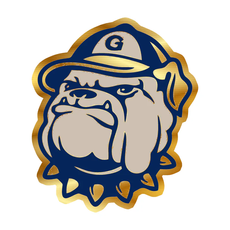 Georgetown University Hoyas - Image 3 - Gold Chrome Vinyl Decal - Custom Size
