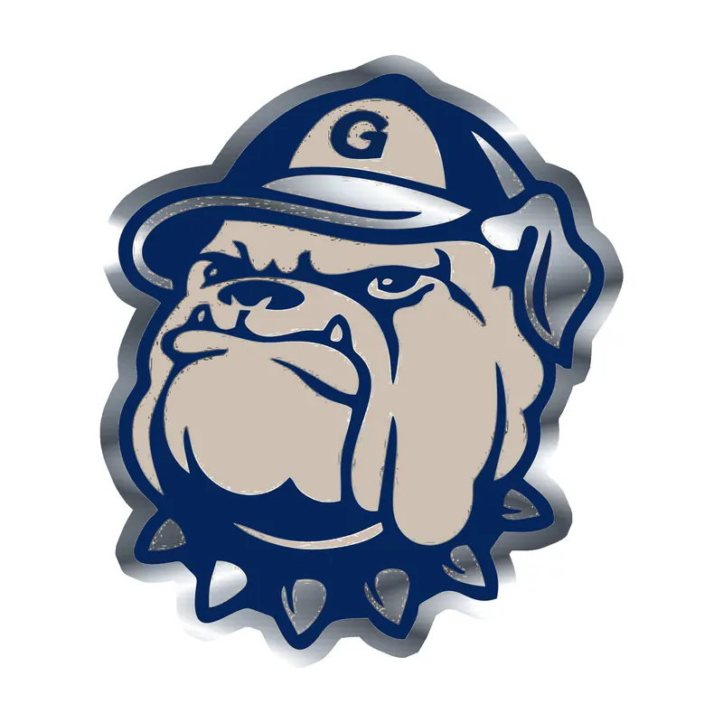 Georgetown University Hoyas - Image 3 - Silver Chrome Vinyl Decal - Custom Size