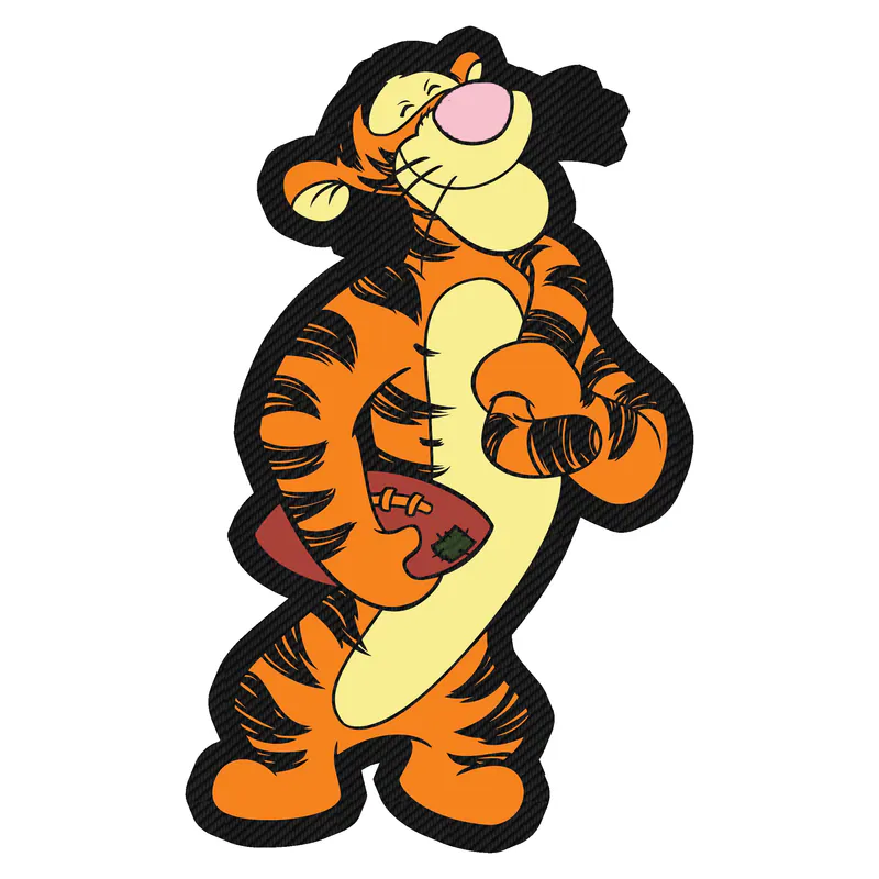 Winnie The Pooh - Tigger - Carbon Fiber Vinyl Sticker - Custom Size