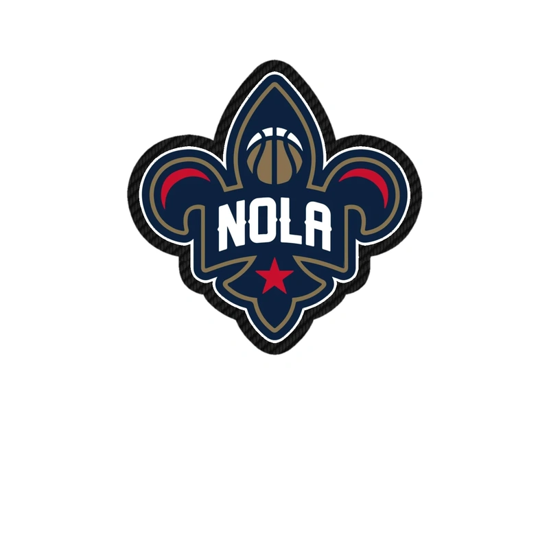 New Orleans Pelicans - Image 1 - Carbon Fiber Vinyl Sticker - Custom Size
