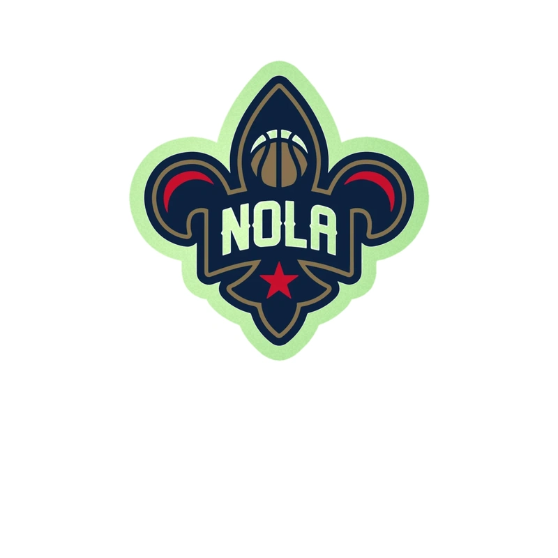 New Orleans Pelicans - Image 1 - Glow in the Dark Vinyl Sticker - Custom Size