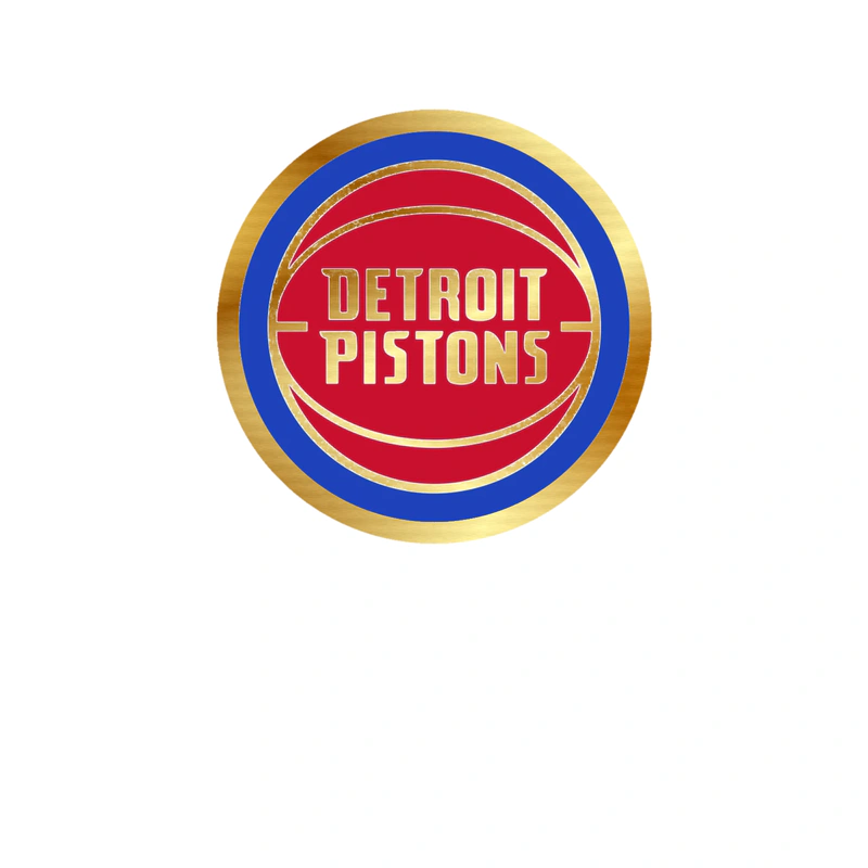Detroit Pistons - Image 4 - Gold Chrome Vinyl Sticker - Custom Size