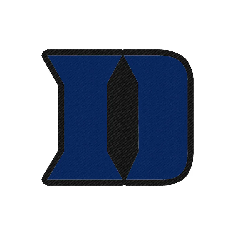 Duke Blue Devils - D - Carbon Fiber Vinyl Decal - Custom Size