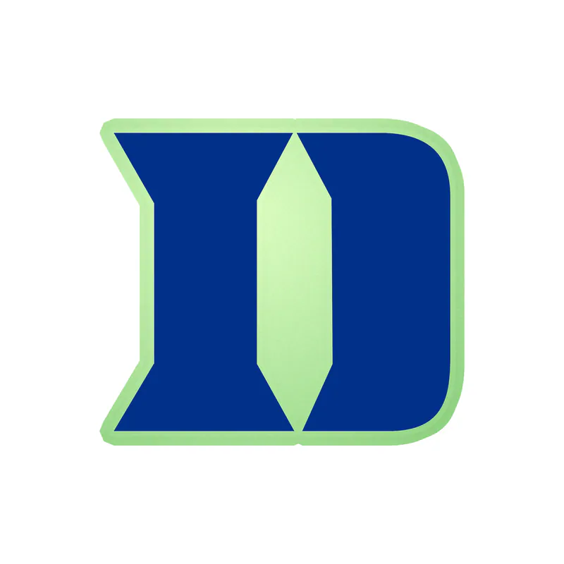Duke Blue Devils - D - Glow in the Dark Vinyl Decal - Custom Size
