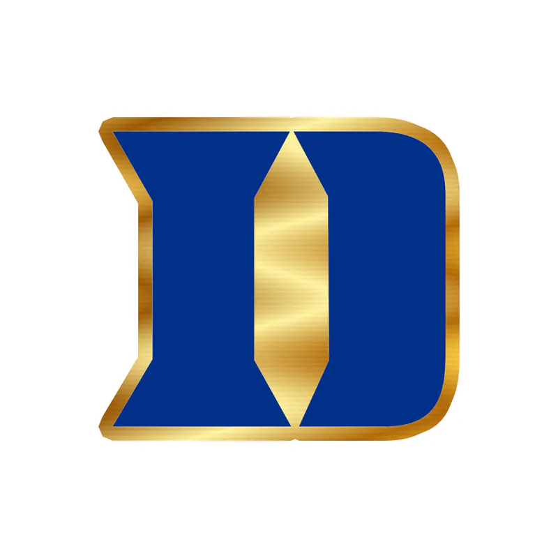 Duke Blue Devils - D - Gold Chrome Vinyl Decal - Custom Size