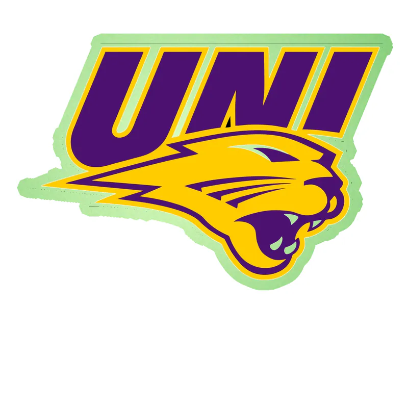 Northern Iowa Panthers Glow in the Dark Vinyl Decal - Custom Size