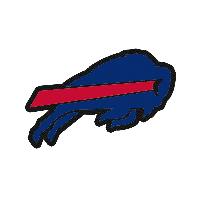 Buffalo Bills - Red Stripe - Carbon Fiber Vinyl Sticker - Custom Size