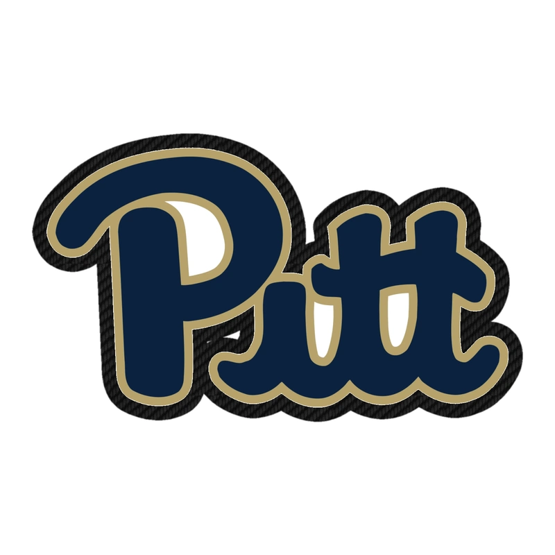 Pittsburgh Panthers - Pitt - Carbon Fiber Vinyl Decal - Custom Size