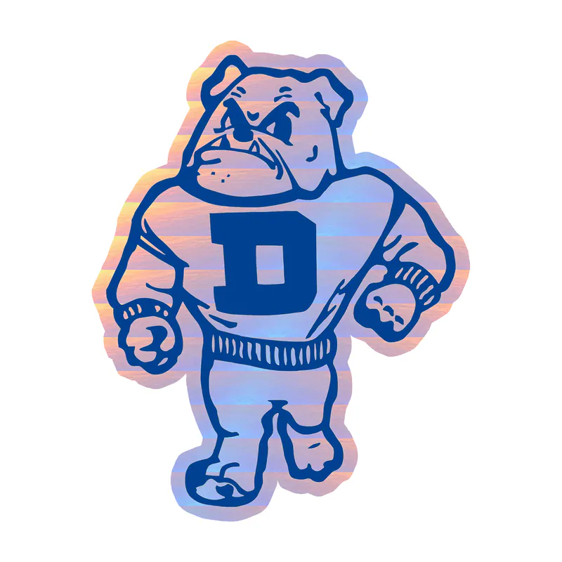 Drake Bulldogs - Image 1 - Holographic Vinyl Decal - Custom Size