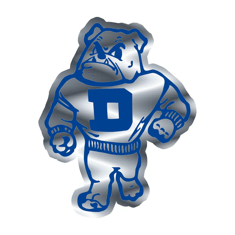 Drake Bulldogs - Image 1 - Silver Chrome Vinyl Decal - Custom Size